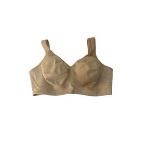 Playtex Womens 18 Hour Beige Bra 40DDD Wireless Comfort Nylon/Spandex Supportive